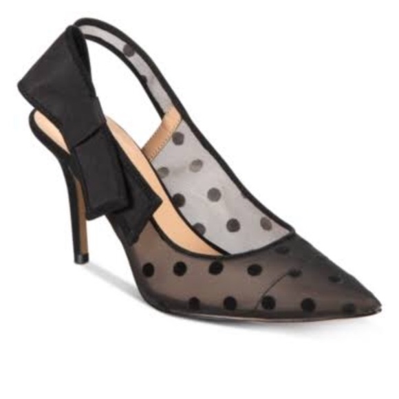 Polka Dot Sling Back Heels 